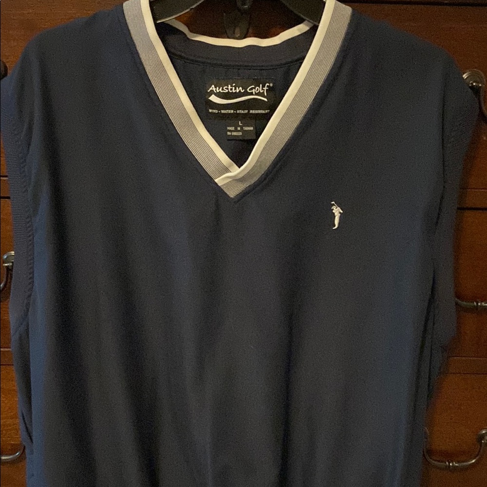 Men's Navy V-Neck Vest
